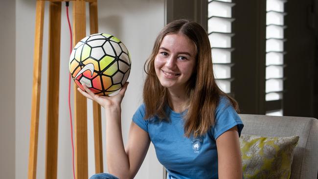 Sophia Skarparis was first inspired to clean up her local soccer field. (AAP Image / Julian Andrews).