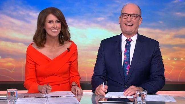 Kochie with <i>Sunrise</i> co-host Natalie Barr.