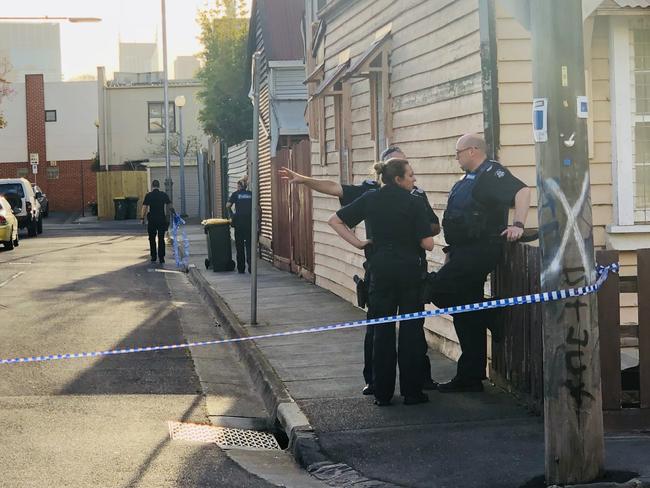 Scene of a shooting in Leeds St Richmond. Picture: Alex Coppel