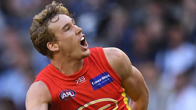 Tom Lynch starred for the Suns with eight goals. Picture: AAP