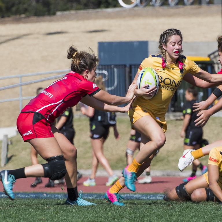 Action from the opening weekend of the Aon Rugby Sevens. Picture: CAVAN FLYNN