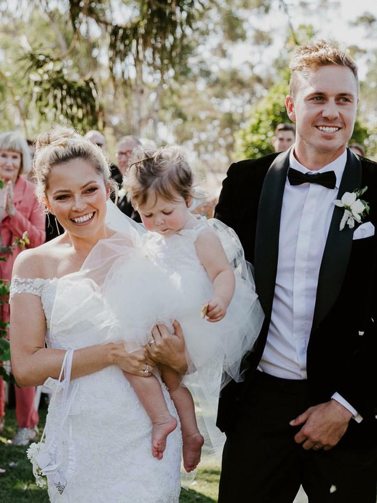 The couple on their wedding day.