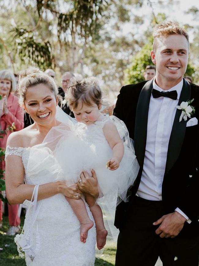 The couple on their wedding day.
