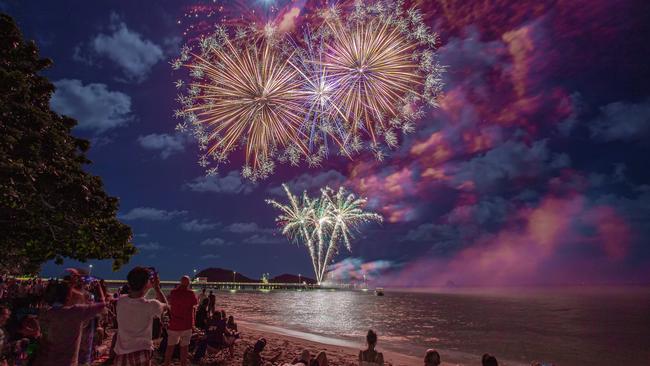 An image submitted for last years Leichhardt calendar by Andy Rigby of New Year's Eve Fireworks at Palm Cove. Picture: Andy Rigby