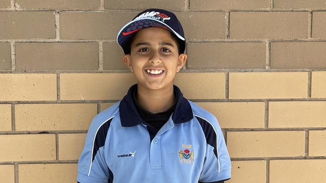 Rayyan Kazmi, NSW PSSA u12 Boys Cricket Team to play School Sports Australia u12 national titles in Ballarat 2022, picture at Raby Oval, Raby NSW, 16 November 2022. Picture: Jason Hosken (News Corp)