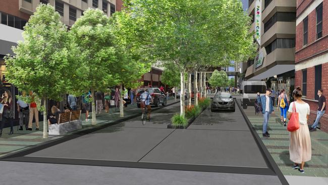 An artist’s impression of the Northern side of Gawler Place.