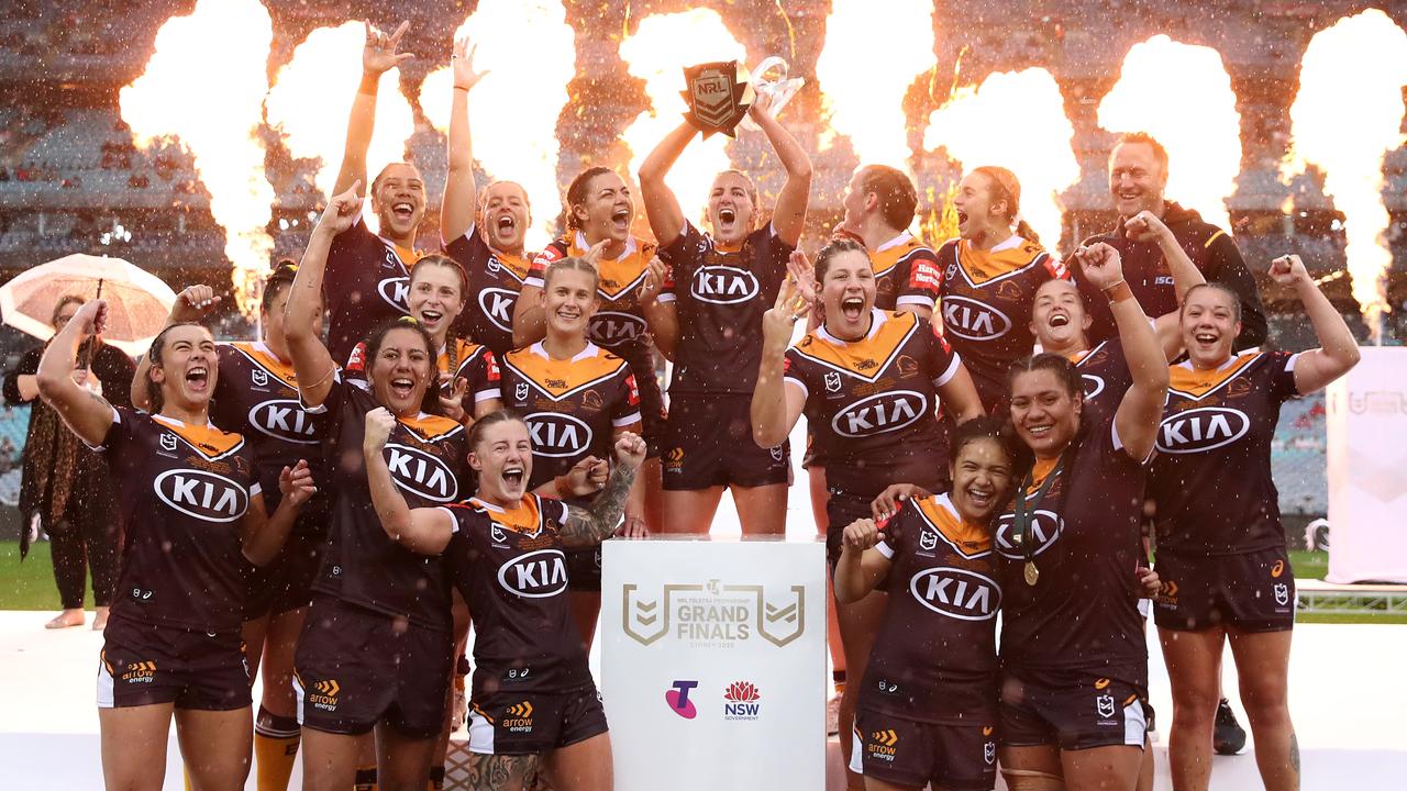 The Broncos won last year’s NRLW premiership. Picture: Cameron Spencer/Getty Images