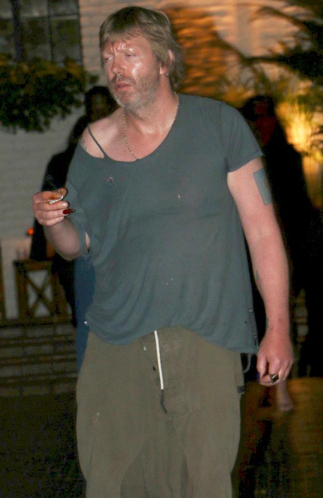 Cher's son Elijah Blue Allman was unsteady outside Los Angeles’ famous Chateau Marmont hotel. Picture::MHD / Avalon