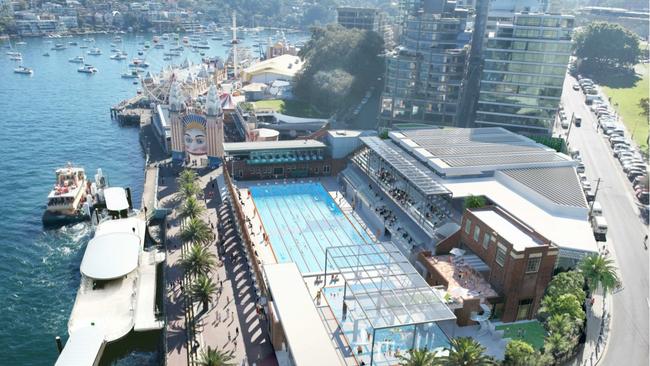 A concept plan of the Sydney Olympic Pool redevelopment