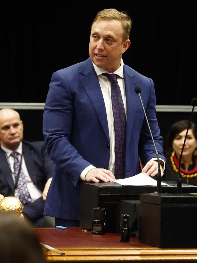 Deputy Premier Steven Miles in Queensland parliament, which this week sat in Cairns. Picture: Brendan Radke