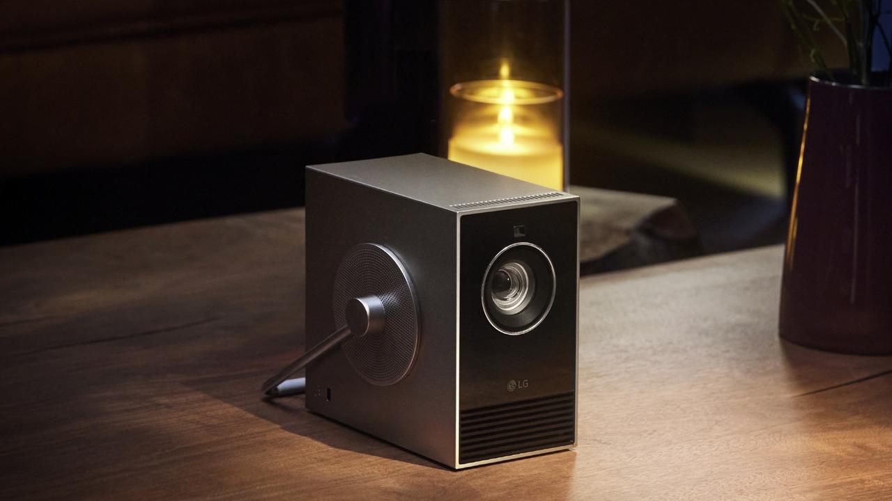 The new, retro-styled LG CineBeam Q