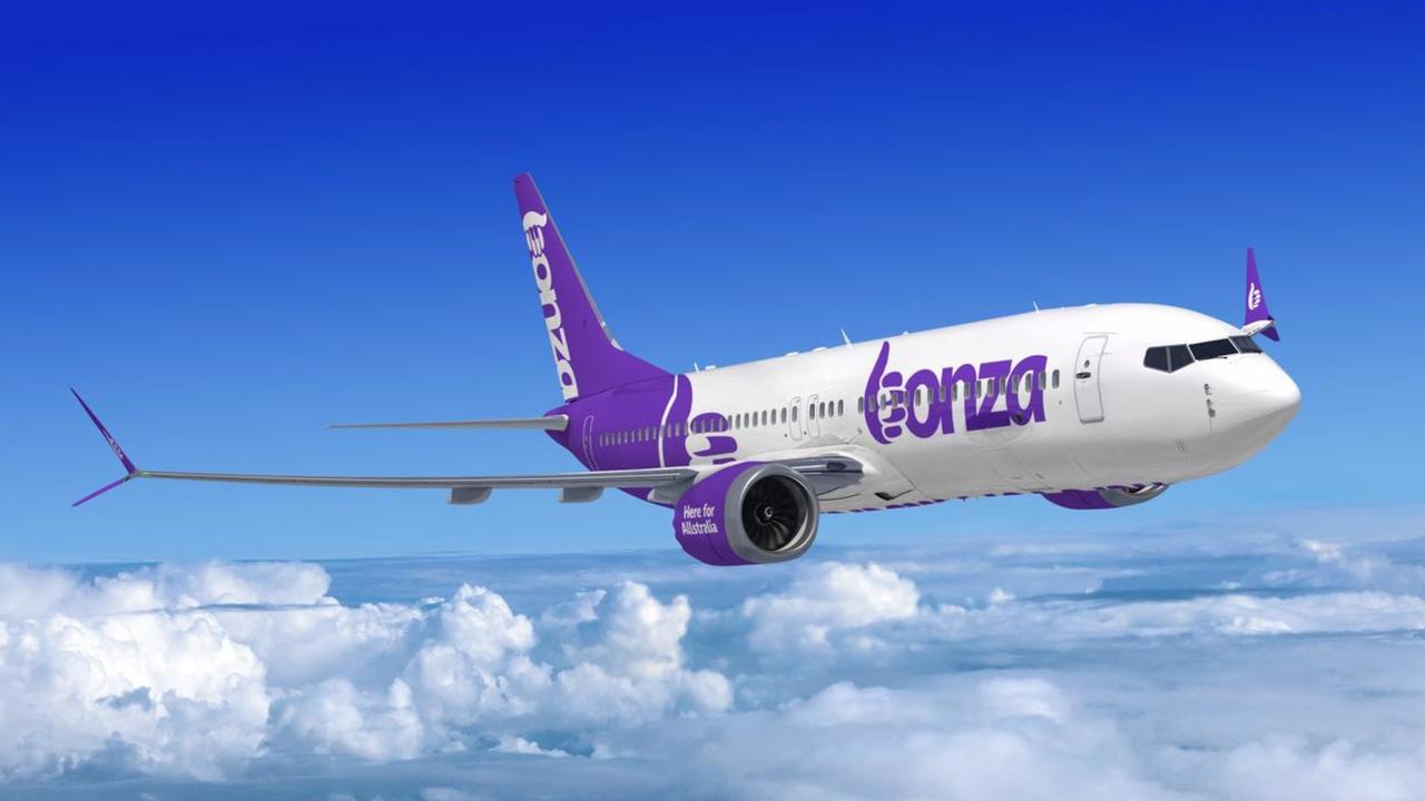 Budget airline Bonza entered administration last week. Picture: Supplied.