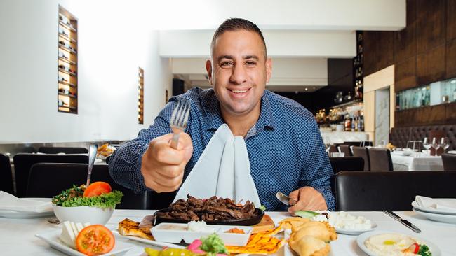 Comedian Rob Shehadie nominates El-Phoenician Restaurant in Parramatta as his favourite. Picture: Jonathan Ng