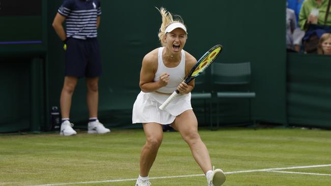 Daria Saville has won her first match at a grand slam in more than two years. (Photo by Adam Pretty/Getty Images)