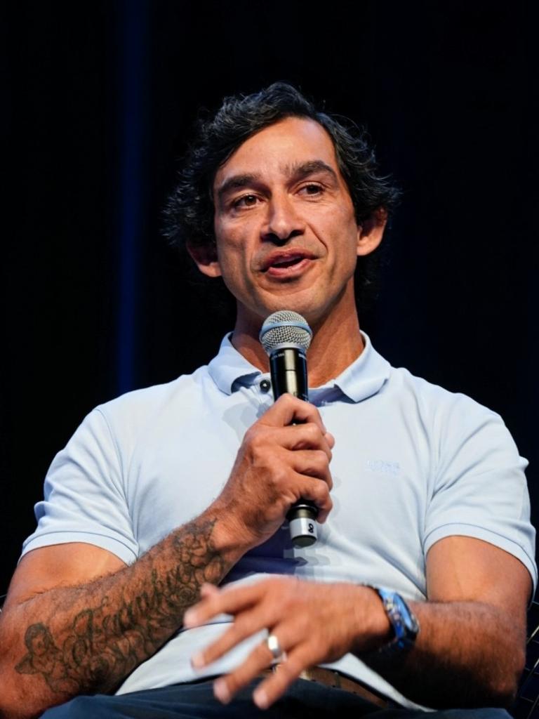 Johnathan Thurston at the Property Congress, hosted by the Property Council of Australia during a Q and A session with Jess Caire at the Townsville Entertainment Centre, October 24, 2024.