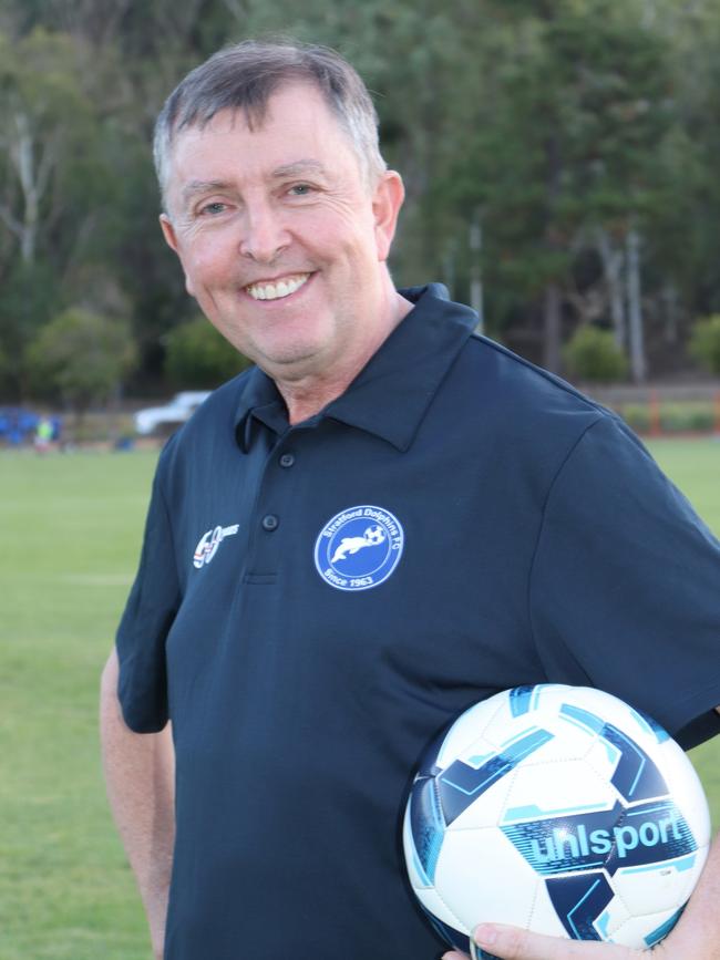 Stratford Dolphins U23 Coach John Thomas at Nick Brko Oval in Stratford. Picture: Pasco Rogato