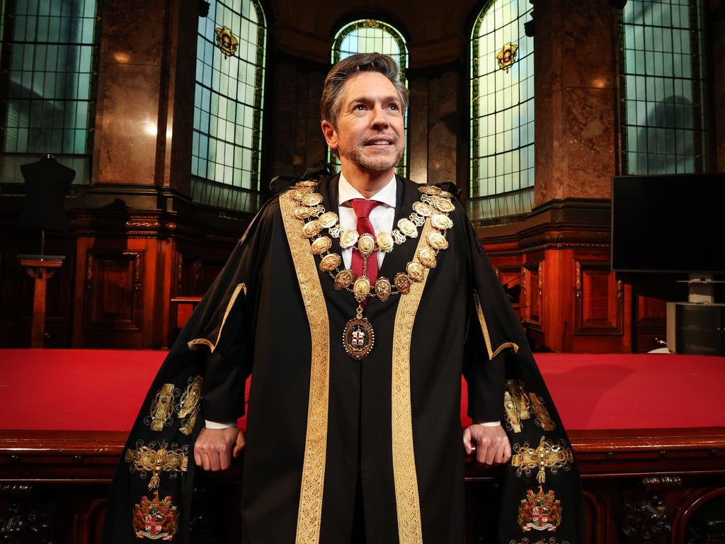 Nick Reece was sworn in as 105th Lord Mayor of Melbourne. Picture: David Caird