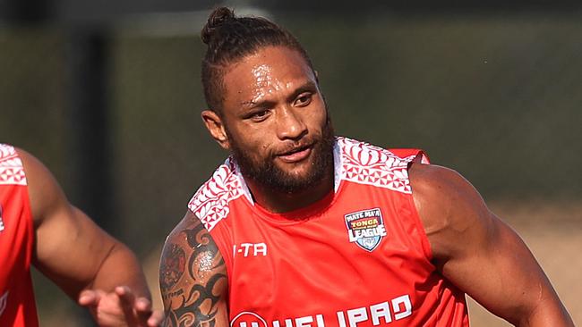 Manu Vatuvei suffered a suspected serious Achilles injury at Salford training. Picture. Phil Hillyard
