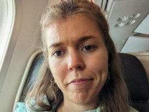 Hannah Blencowe, on board the Qantas flight, said she wanted to “go home, decompress and sleep”. Picture: Supplied