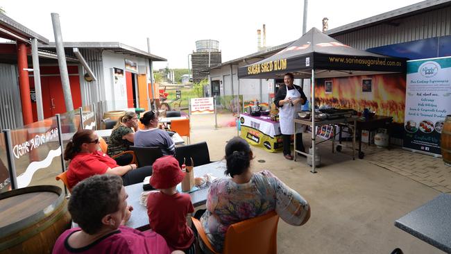 Juanita Mooney hosting a cooking demonstration at the Sarina Sugar Shed with marinated wagyu skirt and chargrilled corn with Asian-style mango chutney during wagyu Week. Picture: File