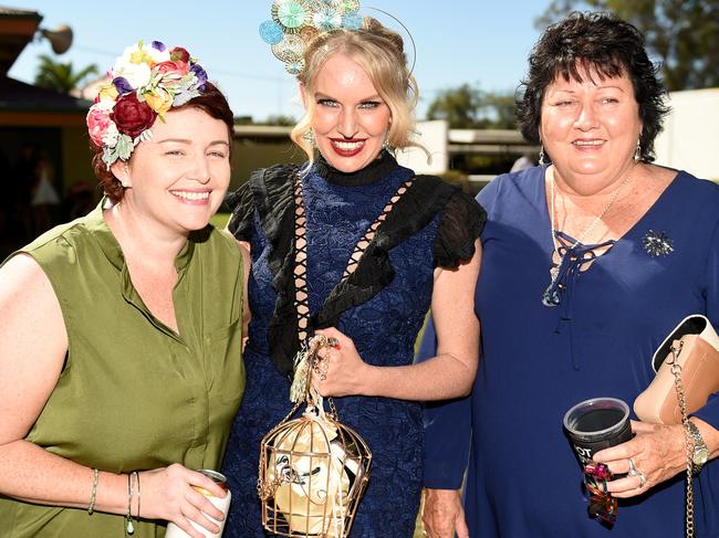 Townsville Jaguar Land Rover Ladies Race Day 2018. Socials. Nicole Edwards, Amie Read and Wendy Hocking