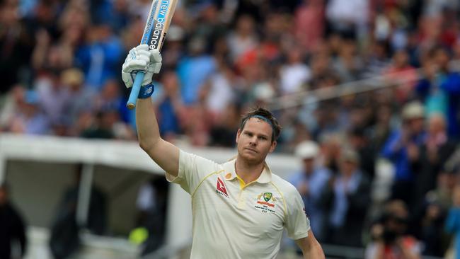 Australia's Steve Smith acknowledges the crowd. Picture: AFP