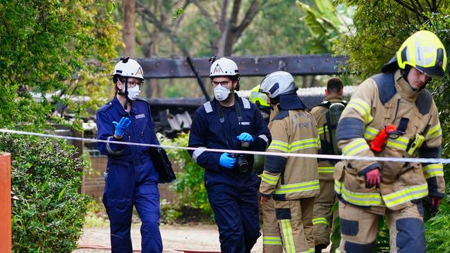 Two people were found dead inside the house. Picture: NewsWire / Luis Enrique Ascui.