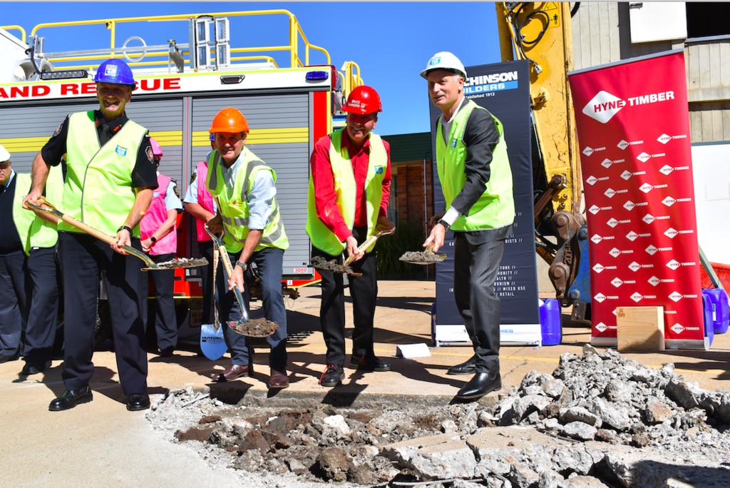 The first sod being turned at the new station on July 20, 2021. Picture: Isabella Magee