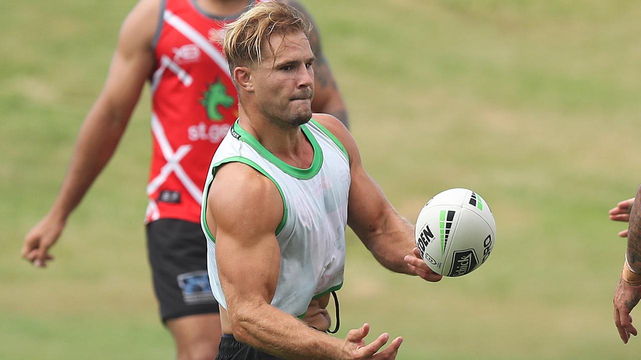 Jack de Belin during Dragons training at WIN Stadium.