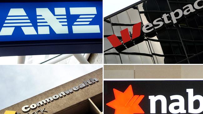 Composite image of Australia's 'big four' banks ANZ, Westpac, the Commonwealth Bank and the National Australia Bank. (AAP Image)