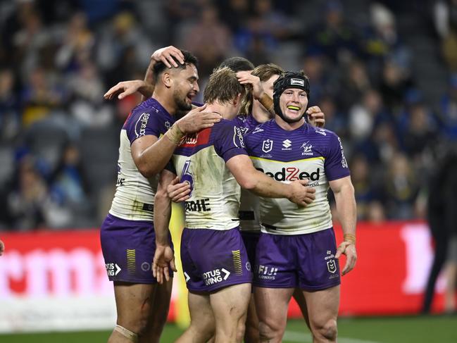 They were far from their best, but the Melbourne Storm were still far too good for the Parramatta Eels. Picture: NRL Imagery