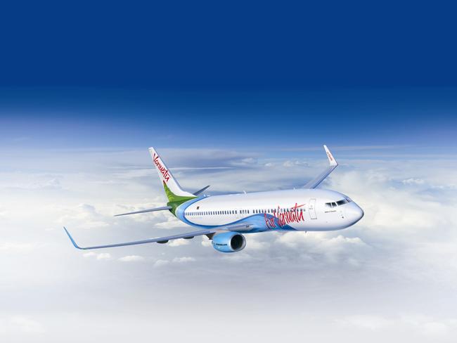 Air Vanuatu's next generation 737-800 plane. Airplane. Travel.