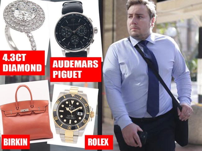 A luxury haul of jewels, designer watches and bags were seized from the perpetrators of the biggest tax fraud in Australian history. Adam Cranston was jailed for a minimum of 10 years when a jury convicted him of ripping the Commonwealth off to the tune of $105m.