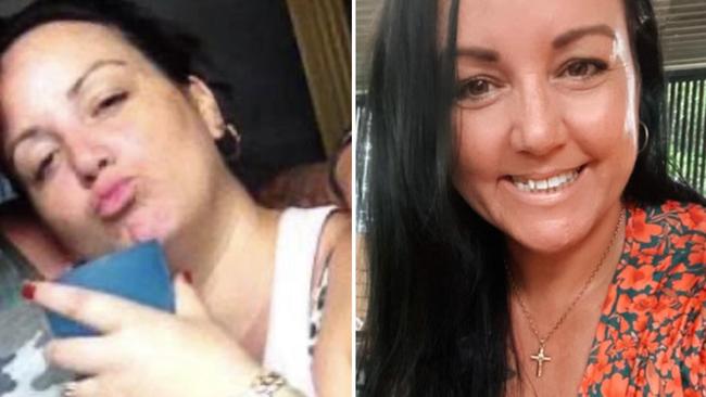 Tania said there was a time while in active addiction where she looked in the mirror and could not recognise herself. She is now 44 and four years sober. Pictured left on ice right after. Pictures: Supplied