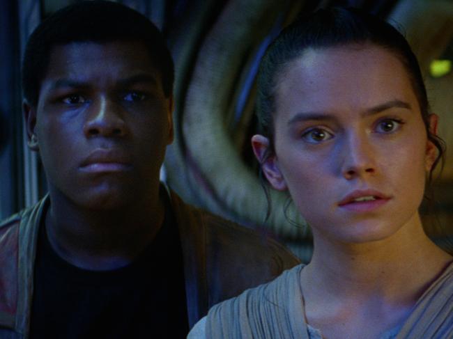 Star Wars: The Force Awakens..L to R: Finn (John Boyega) and Rey (Daisy Ridley)..Ph: Film Frame..Â© 2014 Lucasfilm Ltd. & TM. All Right Reserved..