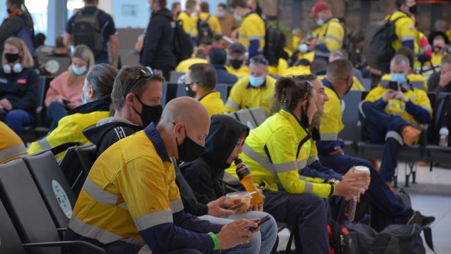 Two Covid-positive FIFO workers were picked up at Rio Tinto's Perth Airport screening. Picture: Rebecca Le May