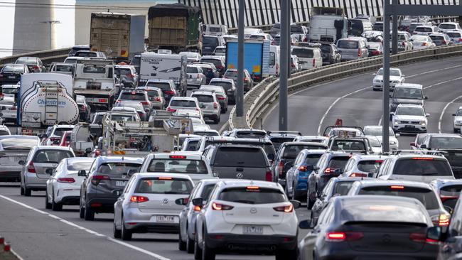 Melbourne drivers are being advised to plan ahead and allow extra travel time this holiday season. Picture: David Geraghty