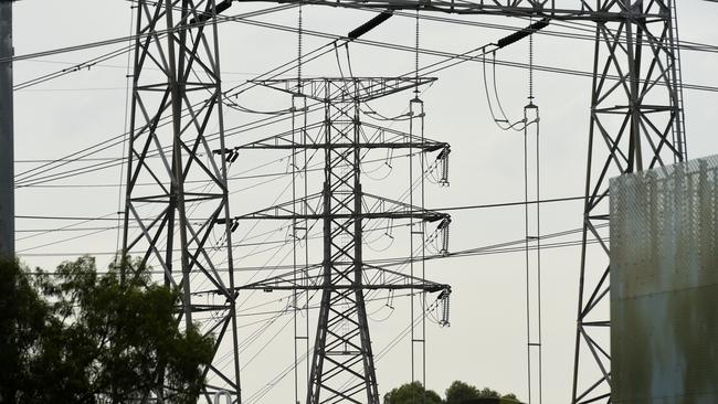 Some 10,000km of high voltage poles and wires must be built to deliver the nation’s energy transition. Picture: NCA NewsWire / Andrew Henshaw