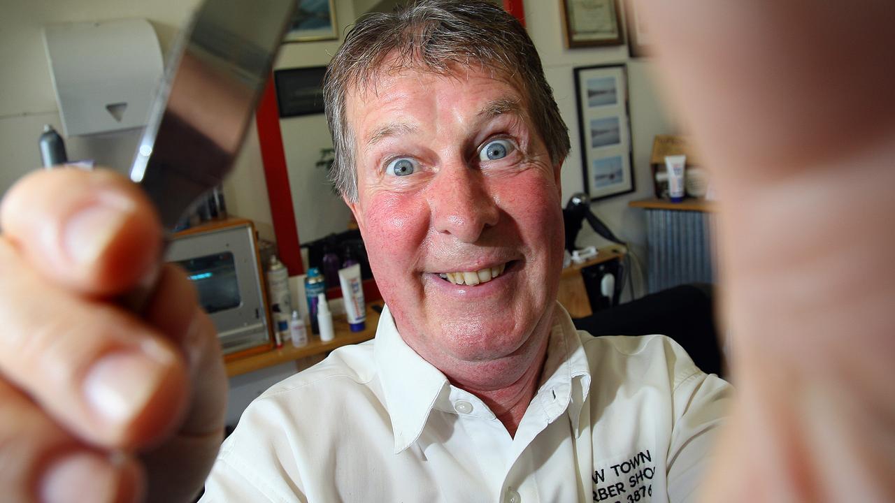 Barber Jim MacAskill, 64, at his New Town Barber Shop. Picture: File