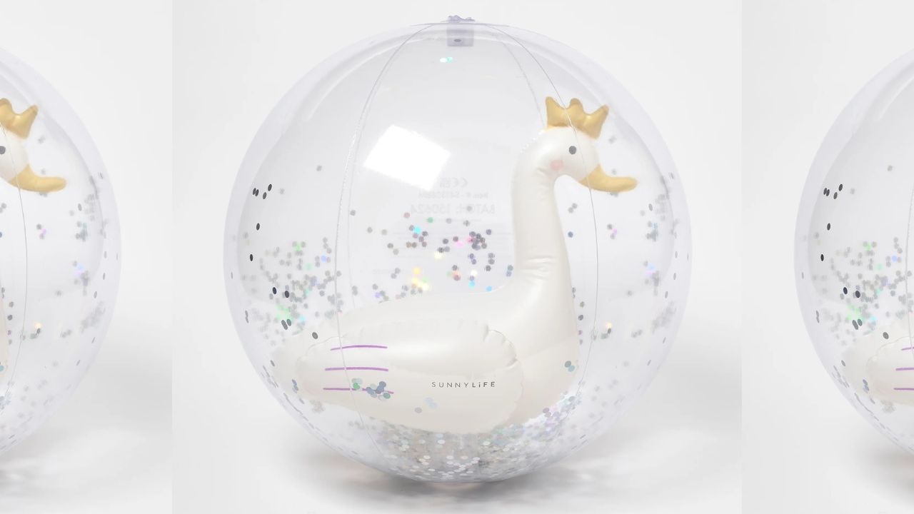 Sunnylife 3D Inflatable Princess Swan Beach Ball. Picture: Sunnylife