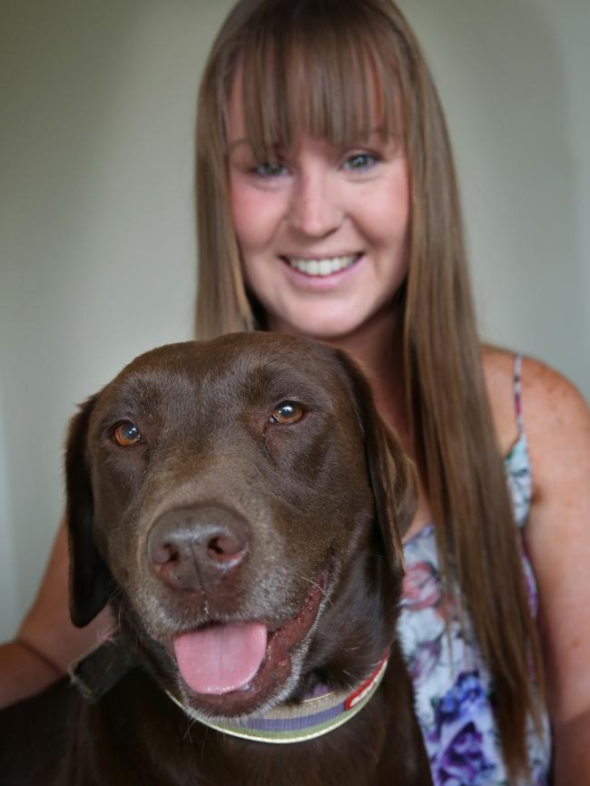 Laura Banks with Molly. Picture: Angelo Velardo.