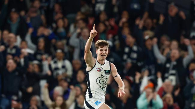 While the Blues may have locked in a finals berth by the final round, they may be pushing for a top 4 spot. Picture: Michael Willson/AFL Photos via Getty Images