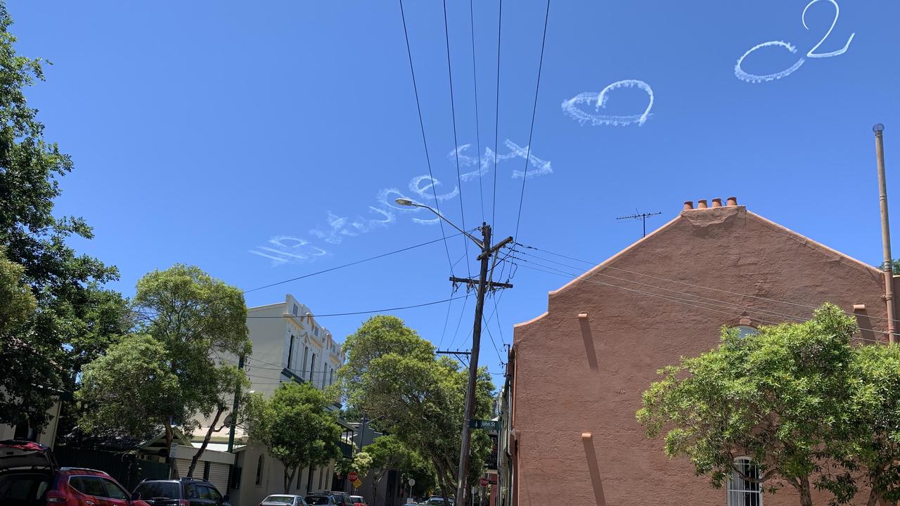 Fans were quick to notice the message in the sky.