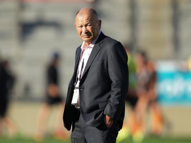 TOKYO, JAPAN - DECEMBER 10: Eddie Jones, Director of rugby of Suntory Sungoliath, is seen prior to the NTT Japan Rugby League One match between Kubota Spears Funabashi Tokyo Bay and Tokyo Suntory Sungoliath at Prince Chichibu Memorial Ground on December 10, 2023 in Tokyo, Japan. (Photo by Toru Hanai/Getty Images)