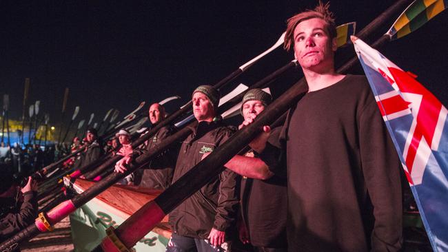 25 April 2015. Life boats arriving on the beach at Gelibolu dawn service (in town of Gelibolu). Picture: Ella Pellegrini