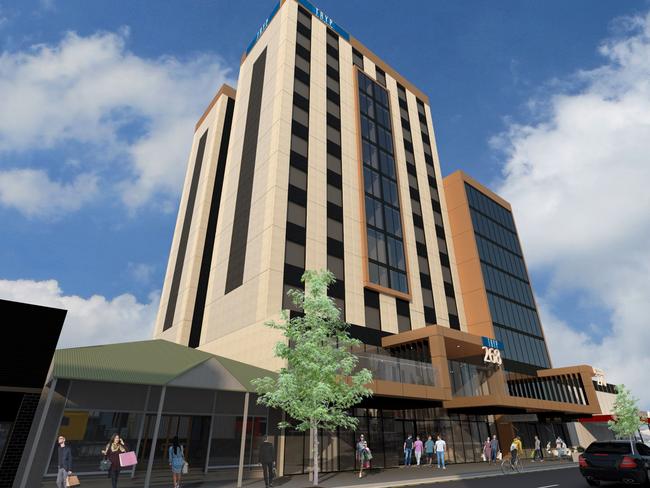 An artist’s impression of the new $35 million TRYP hotel planned for Pulteney St, Adelaide. Picture: Supplied