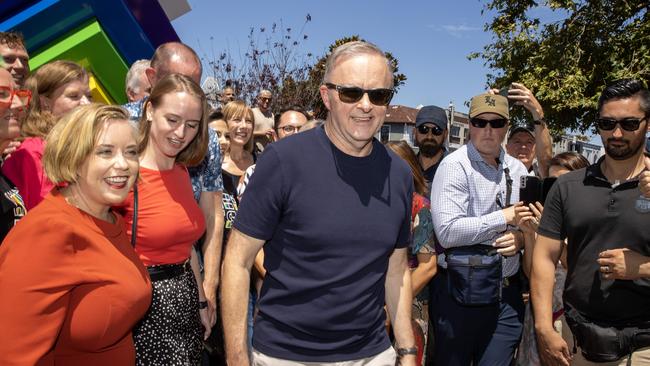 Prime Minister Anthony Albanese’s symbolic gestures and identity politics may not impress voters. Picture: Dylan Coker.