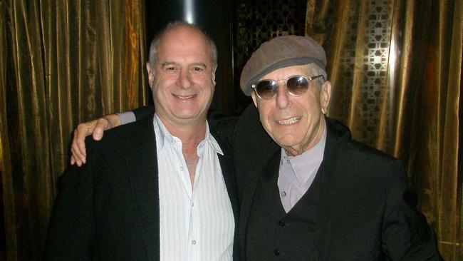 Michael Gudinski and Leonard Cohen in 2009.