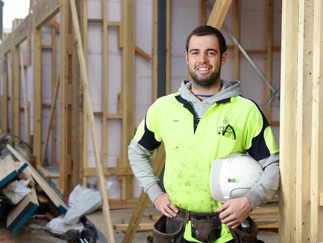 Tom Stubbings, 26, from Brighton, is a self-employed carpenter and he is saving for his first home. Picture: Josie Hayden