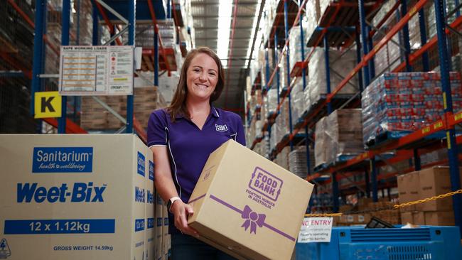 Helen Bell started working at Foodbank in late 2019 when a number of bushfires hit. Picture: Justin Lloyd